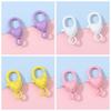 2 Pcs/bag Colourful Handmade DIY Keychain Zinc Zinc Alloy Bag Pendant Accessories Spring Buckle  Student