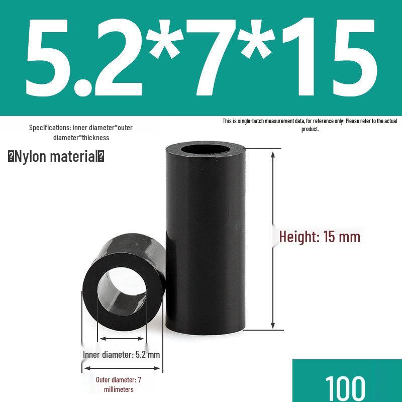 Nylon Wear-Resistant Hollow Cylindrical Spacer Sleeve and Bearing Bushing