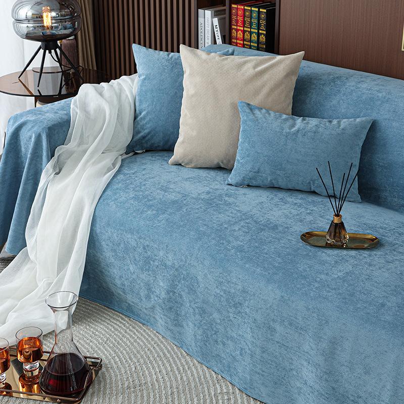 Four Seasons Universal Solid Color Cloth Waterproof Hair Towel Mat Modern Simple Pet Urine Sofa Cushion