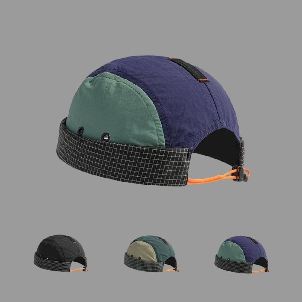 Berretto Unisex a 5 Pannelli Asciugatura Rapida Regolabile Anti-UV Cappello Berretti Cappello Monocolore Senza Visiera Uomo