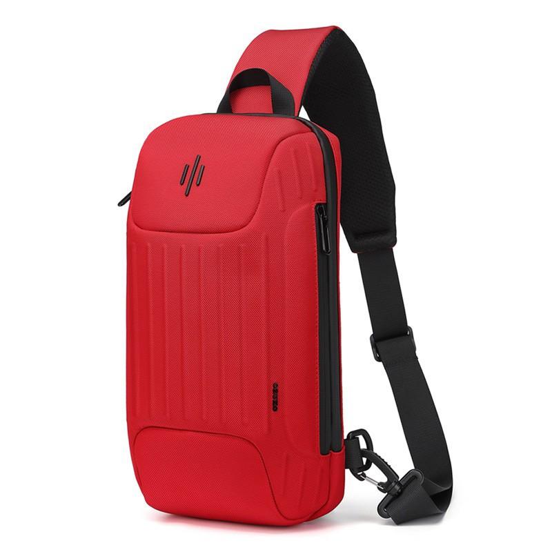 Men s Chest Bag Casual All-matching Outdoor Waterproof Anti-theft Cross-body High-quality Feeling standard Edition красный