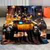 Soft Warm Plush Throw Blanket with Anime Robot Walle Design for Bedroom Living Room Sofa Bedspread Suitable for Cozy Home Decor
