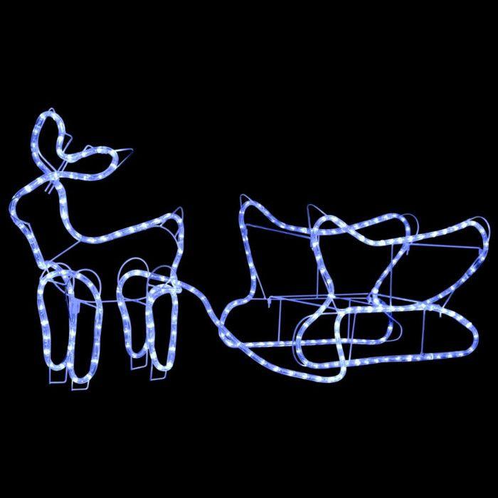VidaXL Décoration de Noël d'Extérieur Renne et Traîneau 252 LED Renne Illuminé Lumineux Décoratif Ornement de Vacances 329873