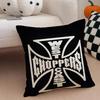 Brand Biker W-West Coast Choppers Cushion Cover Throw Pillow Cover Hidden Button Durable Polyester Chair Cushion