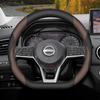 Leather Car Steering Wheel Cover for Nissan Patrol Y63 Xtrail Kicks Qashqai Versa Sentra Altima Armada 2011 - 2025 Accessories