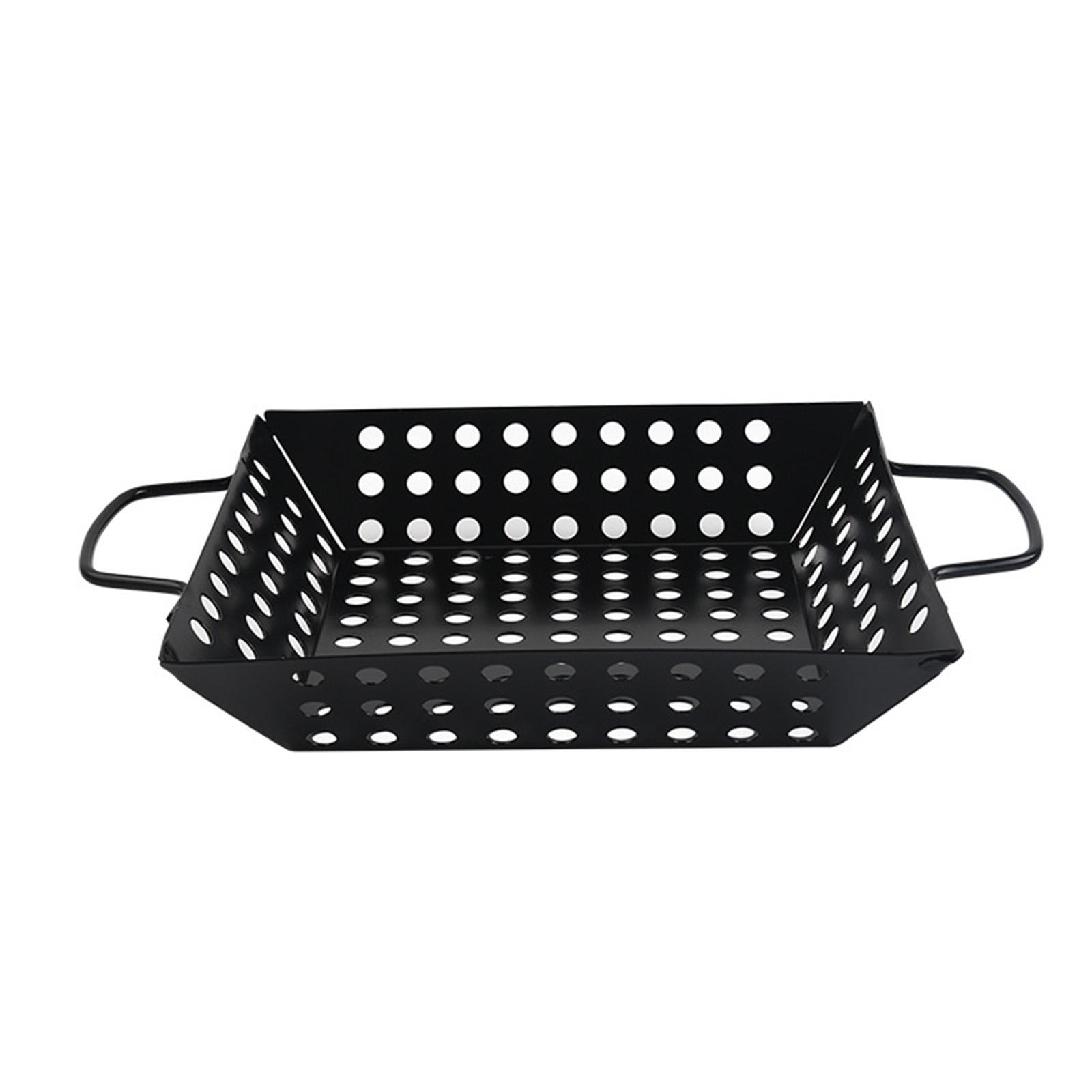 Carbon Steel Material Grilling Pans Household Vegetable Grilling Baskets BBQ Grilling Hole Leaking Plates Grilling Tools