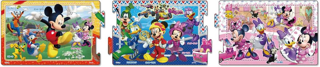 Epoch Passos Mickey Mouse Panorâmico e Amigos Peça Puzzle para Crianças Certificação ST Mark Vem com Saco de Limpeza Idades 4 e Acima Brinquedo EPOCH