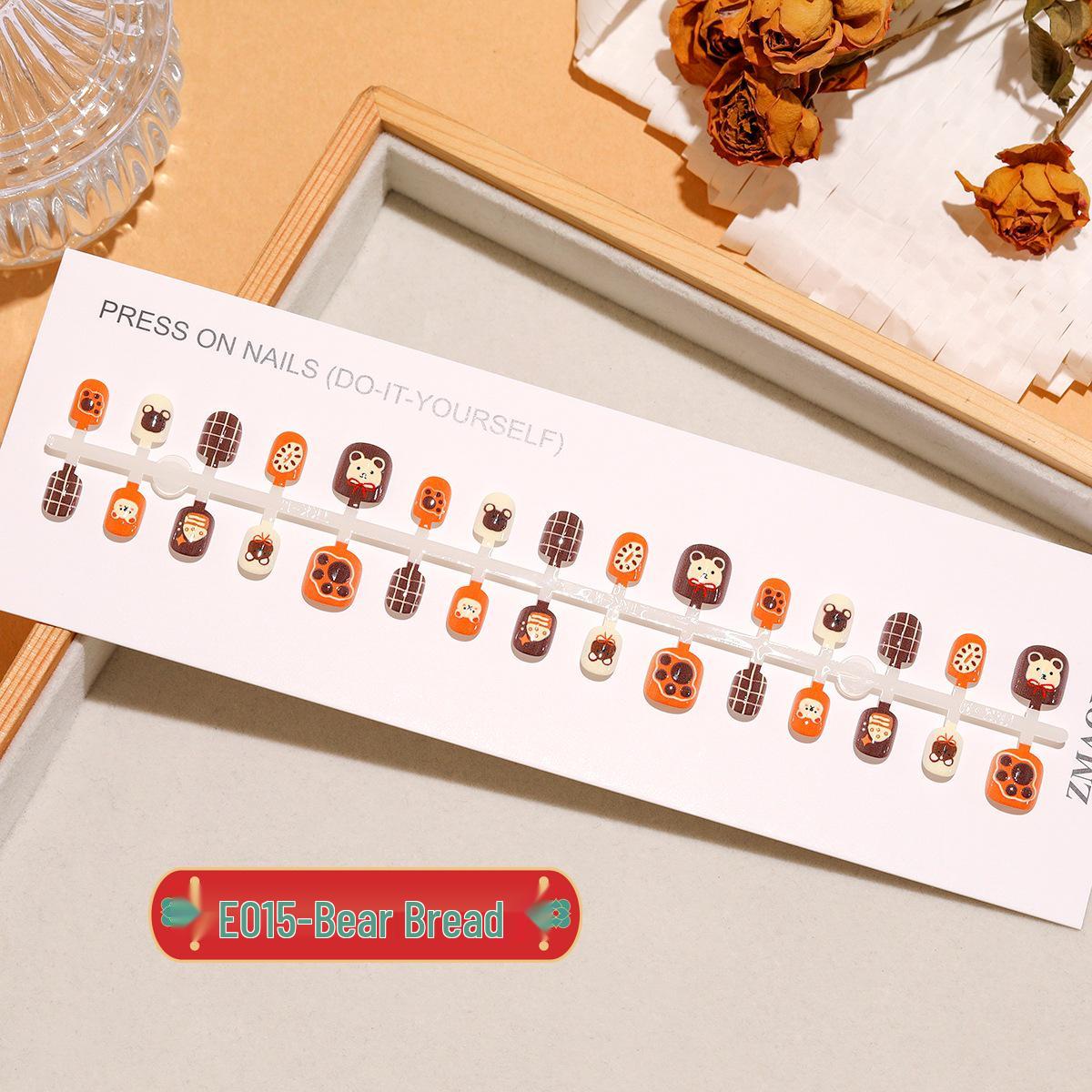 

E015 3D Little Bear Nail Patches for Kids - One Size
