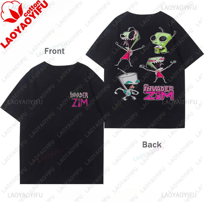 Invader Zim Graphic T Shirts Unisex Unisex Cartoon Tv Vintage Popular Shirt Fashion Kawaii Cute Creativity ShortSleeved Tees