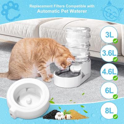 Cat Water Fountain Filter 8 Piece Pet Water Fountain Filter Purification Long-Lasting Freshness For Pet Drink Home Kitchen