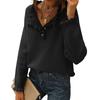 Women S Casual Long Sleeve Pullover Knit Sweater Button Edge Basic Top