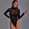 Dámské body Sexy spodní prádlo Suit Elastické průsvitné body Síťovaná síťovina s otevřeným rozkrokem Dámské sexy spodní prádlo
