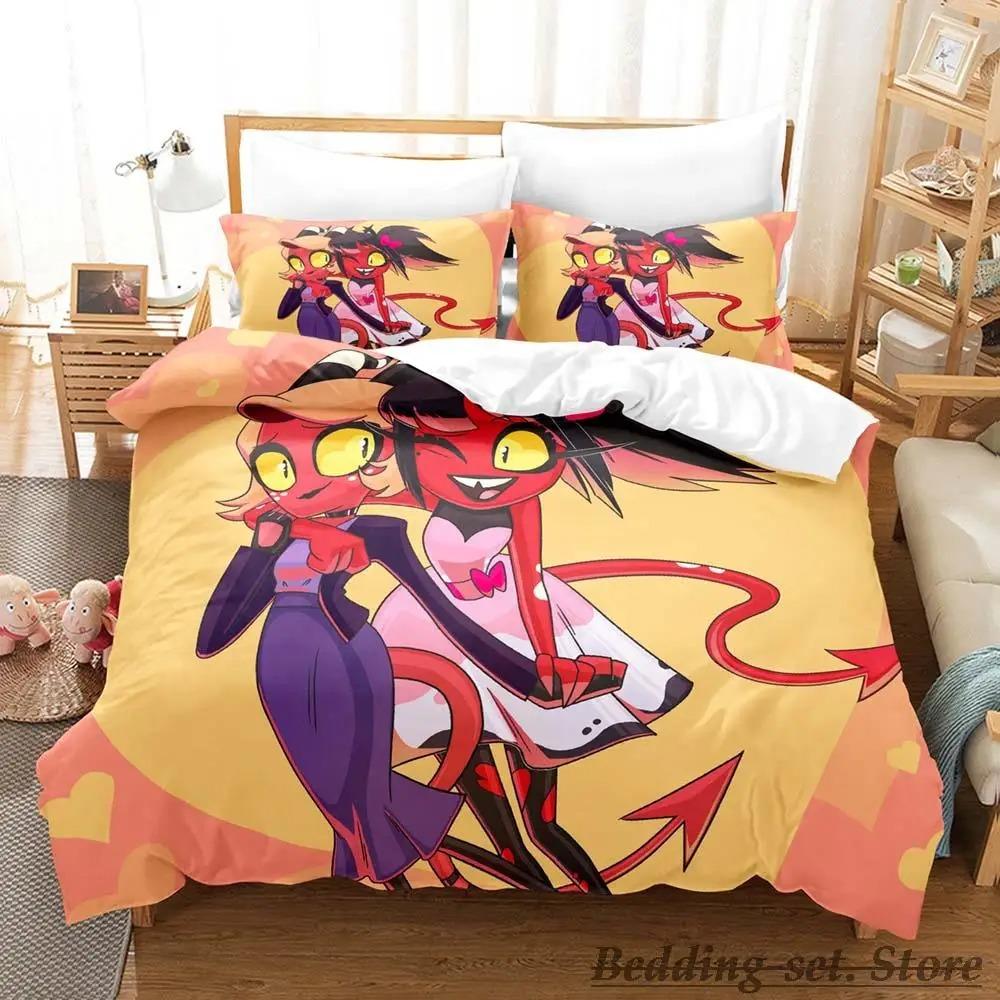 Moxxie Boss Sängkläder Set Enkelt Twin Full Queen King Size Sängset Vuxen Barn Sovrum Påslakanset Anime sängkläder Säng