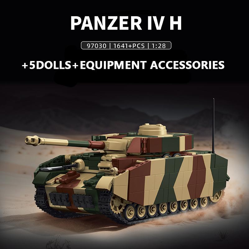 Heavy Tank Destroyer Armored Vehicle Building Blocks Model Kit DIY Bricks Collection Educational Toy Gift For Children Boys