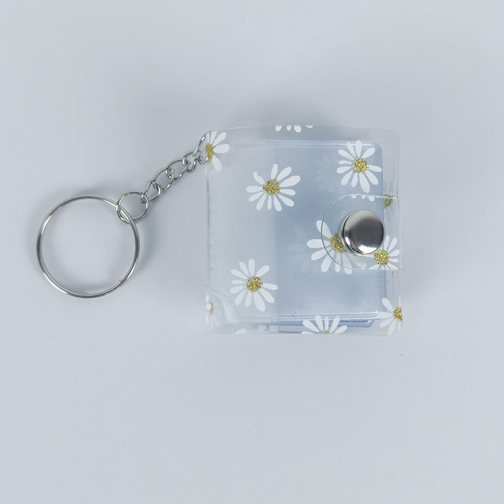 Mini 1-2 Inch Photo Album with Keychain and Stickers for Children's Memories