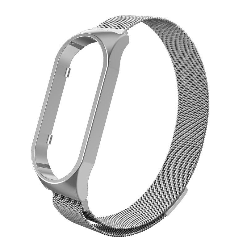 Xiaomi Band 7 Milanese Magnetic Stainless Steel Strap - Adjustable Replacement Wristband