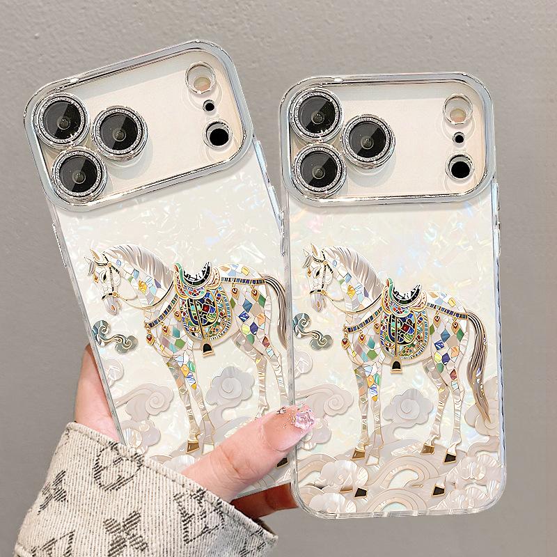 Dunhuang Xiangyun Horse Is Suitable for Apple 11promax Mobile Phone Case Iphone11 with Bracelet 11 Shell Pattern 11 New Models