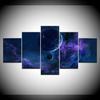 Canvas Painting Earth Planet Space5 Pieces Wall Art Painting Modular Wallpapers Poster Print for Living Room Home Decor