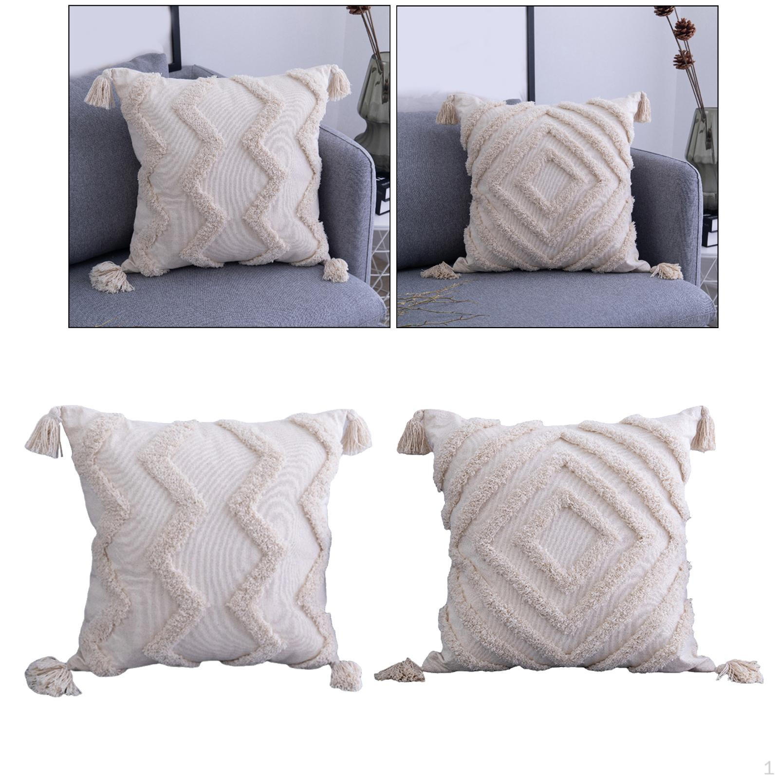 

2шт декоративные наволочки тканые тафтинговые наволочки для фермерского дома