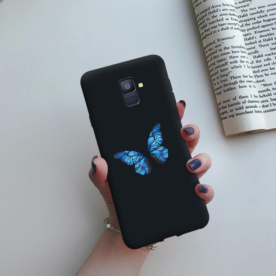 Love Heart Case For Samsung A6 2018 Cover A600F Silicon Tpu Phone Case For Samsung Galaxy A 6 A6 Plus 2018 A605F Case Cat Cactus