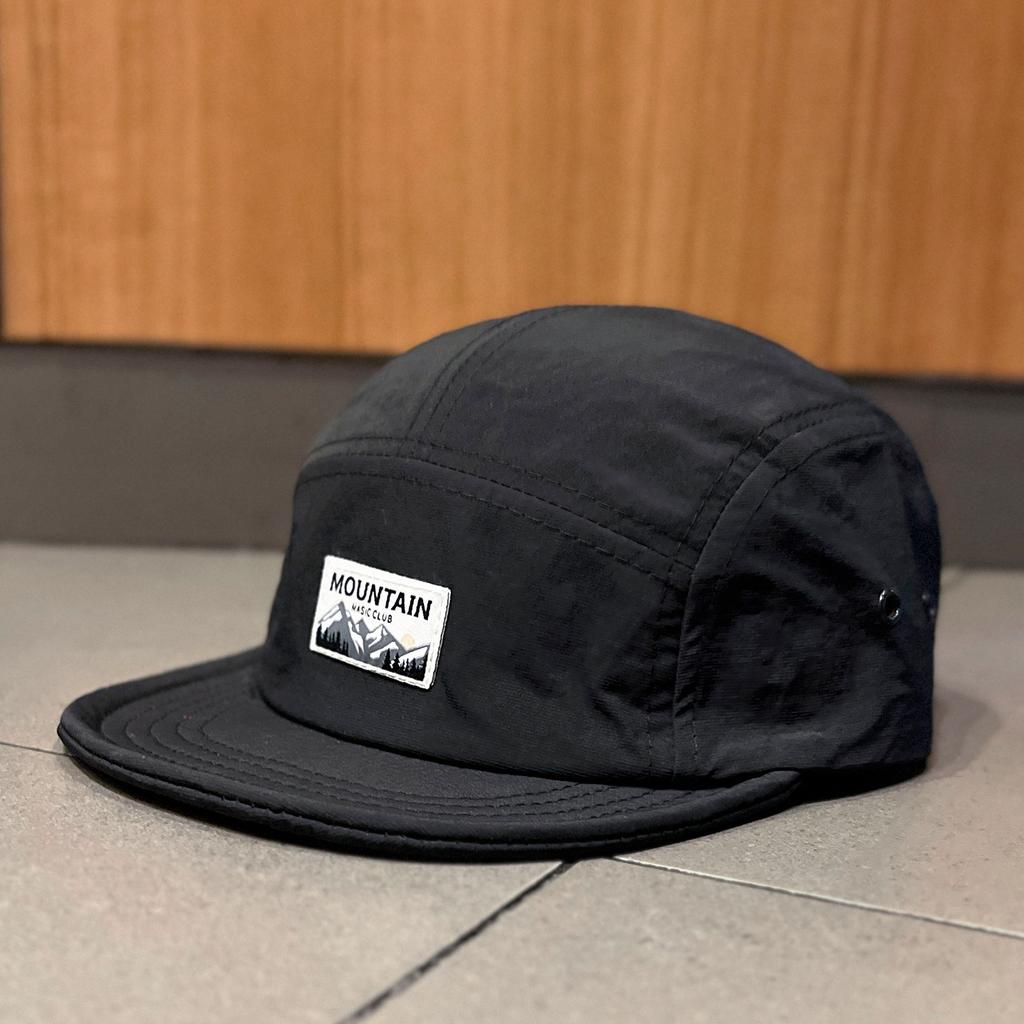 Mountain-style square-brimmed short-brimmed hat, unisex, quick-drying, breathable, soft-brimmed baseball cap with five panels