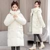Neue Daunen-Baumwolljacke Damen mittel und lang mit Kapuze verdickt kältefest modisch temperamentvoll Winter warm Baumwolljacke