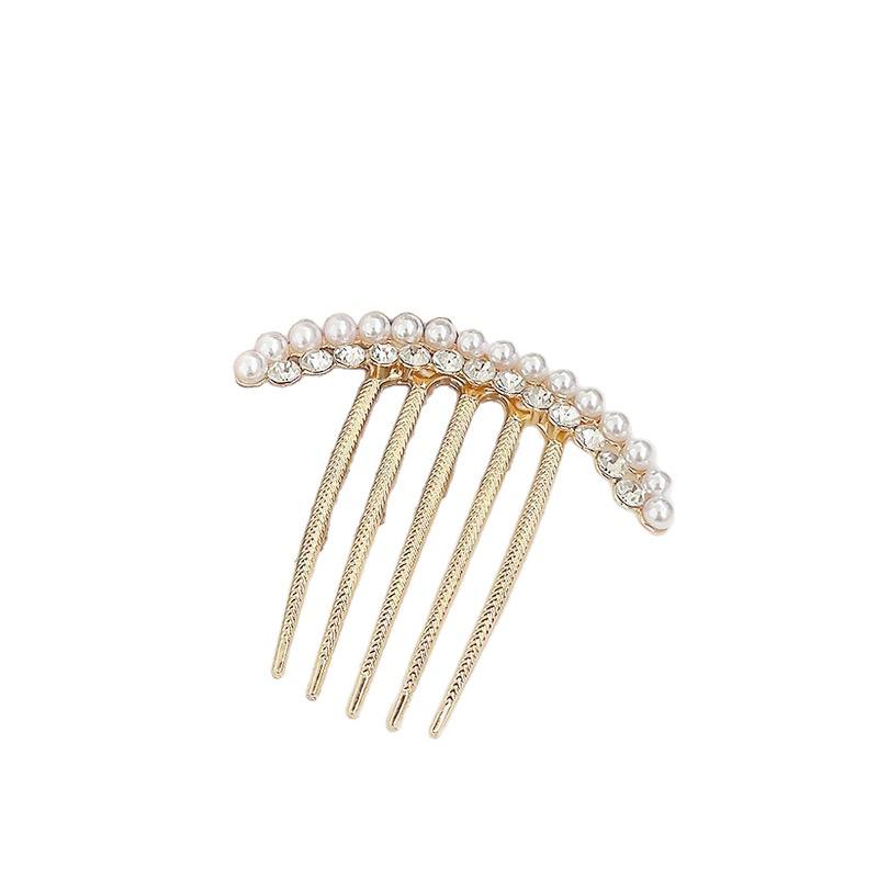 Versatile Korean Pearl Rhinestone Updo Hair Comb Accessory