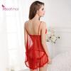Dámské Sexy Průhledná gáza Babydoll Spodní prádlo Spánek Colthes Krajka Sexy oblečení ŠatyG-String