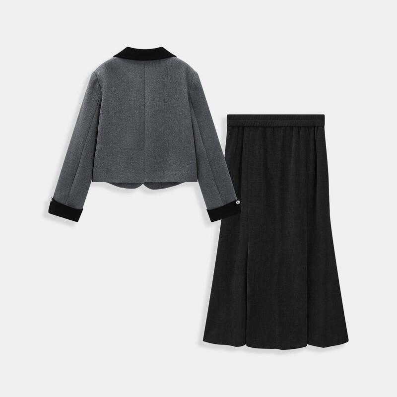 IEF Women's Elegant Wool Blend Suit Set