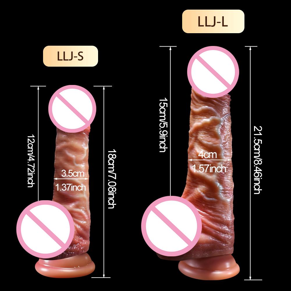 Female Adult Products Strong Suction Cup Bendable Soft Flesh Sex Toy Realistic Liquid Silicone Dildo with Belt for Women