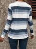 European & American V-Neck Striped Long Sleeve Women's Casual T-shirt
