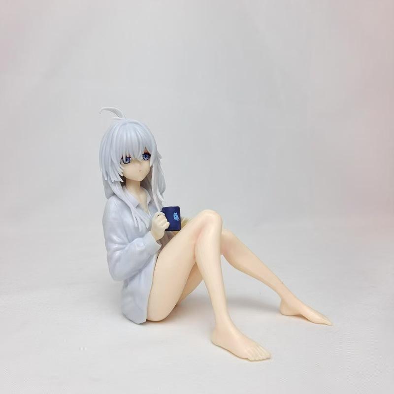 10cm Anime Figur Die Reise der Elaina Elaina im Pyjama sitzend Mädchen Modell Statue Sammlung Schreibtisch Dekoration Ornament Spielzeug
