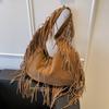 Casual Retro Large-capacity Bag Women's New Versatile Shoulder Underarm Bag Fashionable Fringed Tote Bag