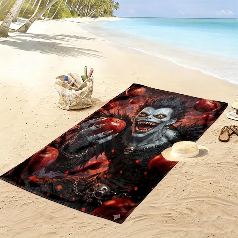 Ryuk Death Note Print Beach Towel, Large Soft Quick Dry Towel for Beach Camping Swimming