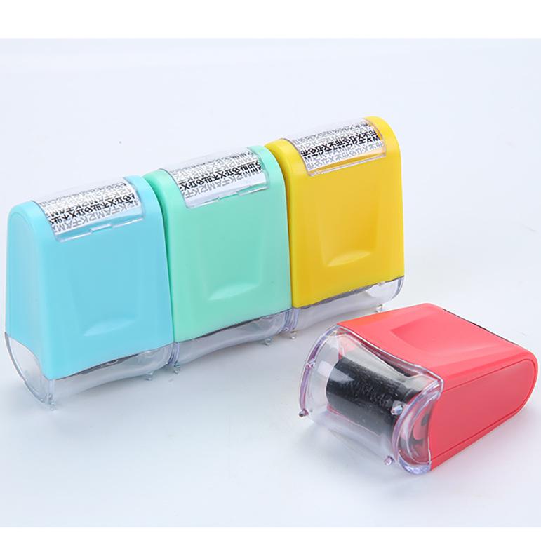 Privacy Protection Roller Stamp with Jumbled Code - Anti-Disclosure Security Tool