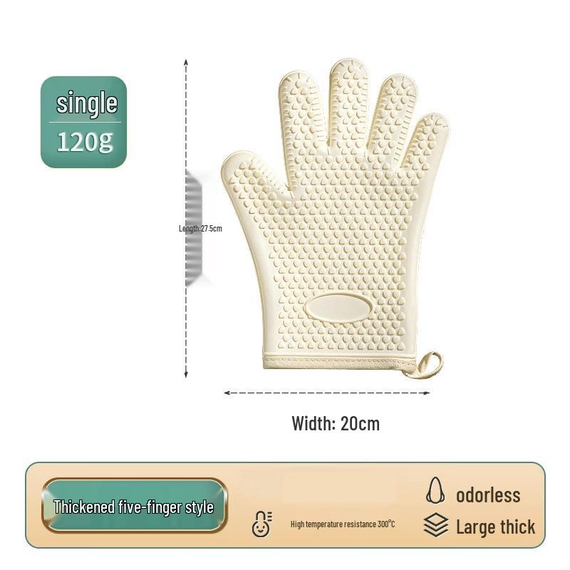 Silicone Five-Finger Heat Resistant Oven Glove