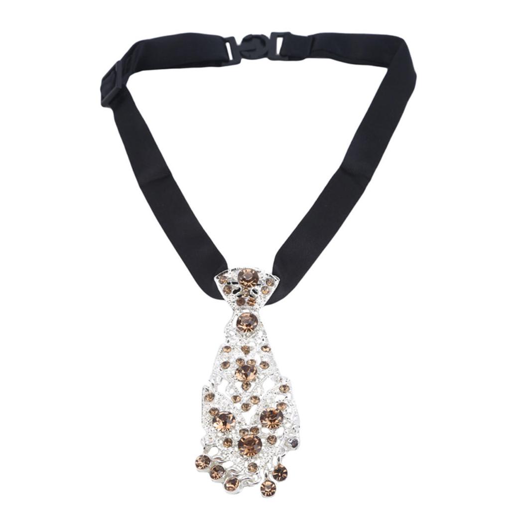 Unisex Decorative Suit Rhinestone Necktie Women Men Ties Formal Business Gentleman Wine Party Wedding Ceremony Ties Collar Accessories