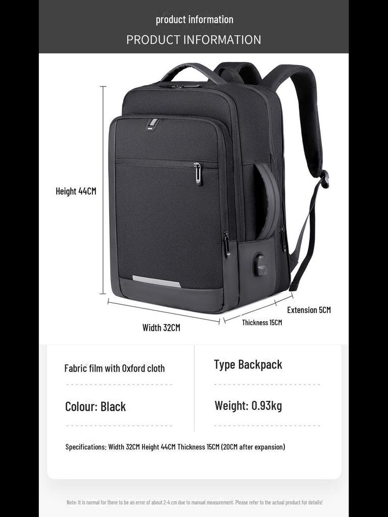 High-End Waterproof Large Capacity Backpack – Unisex Oxford Cloth Travel and Laptop Bag