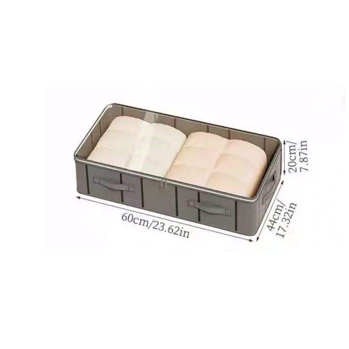 Foldable Non-woven Bed Storage Bag with Transparent Window for Clothes Organization