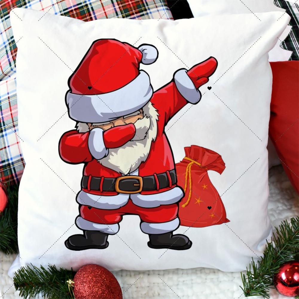 

Merry Christmas Santa Claus Pillow Case Christmas Decorate Home Cushion Cover Holiday Pillowcase Xmas Gift for Family Friends