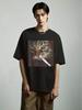 T-shirt respirant à manches courtes 100% coton pour homme, motif amusant original Chat fumant Animal