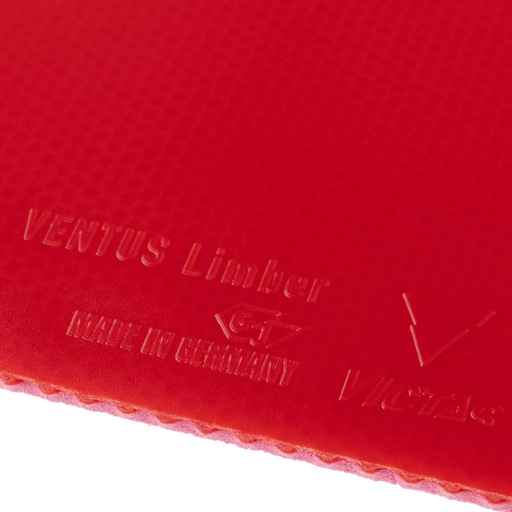 VICTAS Ventus Limber Table Tennis Inverted High Energy Rubber, Soft, Tension, Red, 2.0 (Product Code 200010)