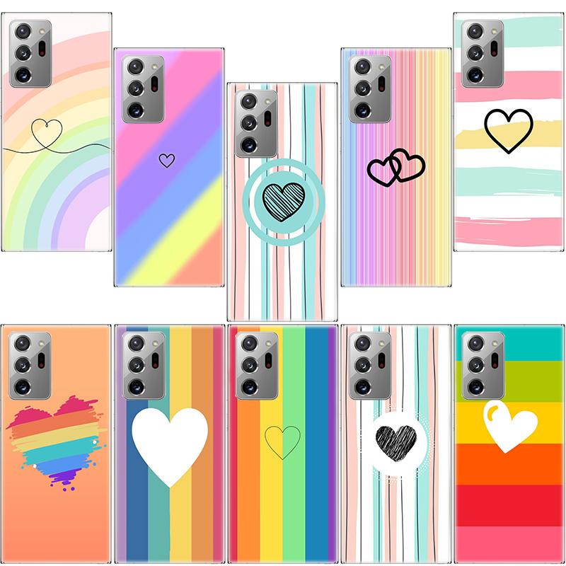 Rainbow Gradient Love Phone Case for Samsung A17 A37 A57 A07 A16 A26 A36 A56 A05S A15 A25 A35 A55 Galaxy A03 A13 A23 A33 A53 A50