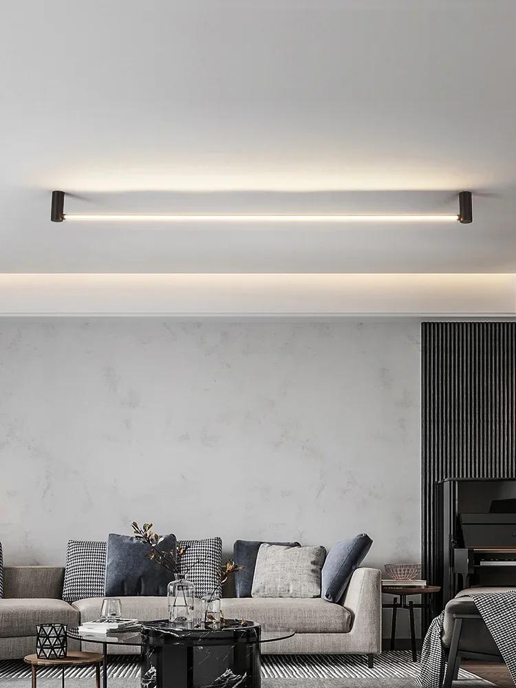 Ceiling Lampextremely Simple Skyline Led Strip Light Living Room No Main Light Lighting Background Wall Linear Light