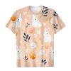 Children's Fashion Casual Short Sleeve Easter Printed Round Neck Fashion T-shirt Top