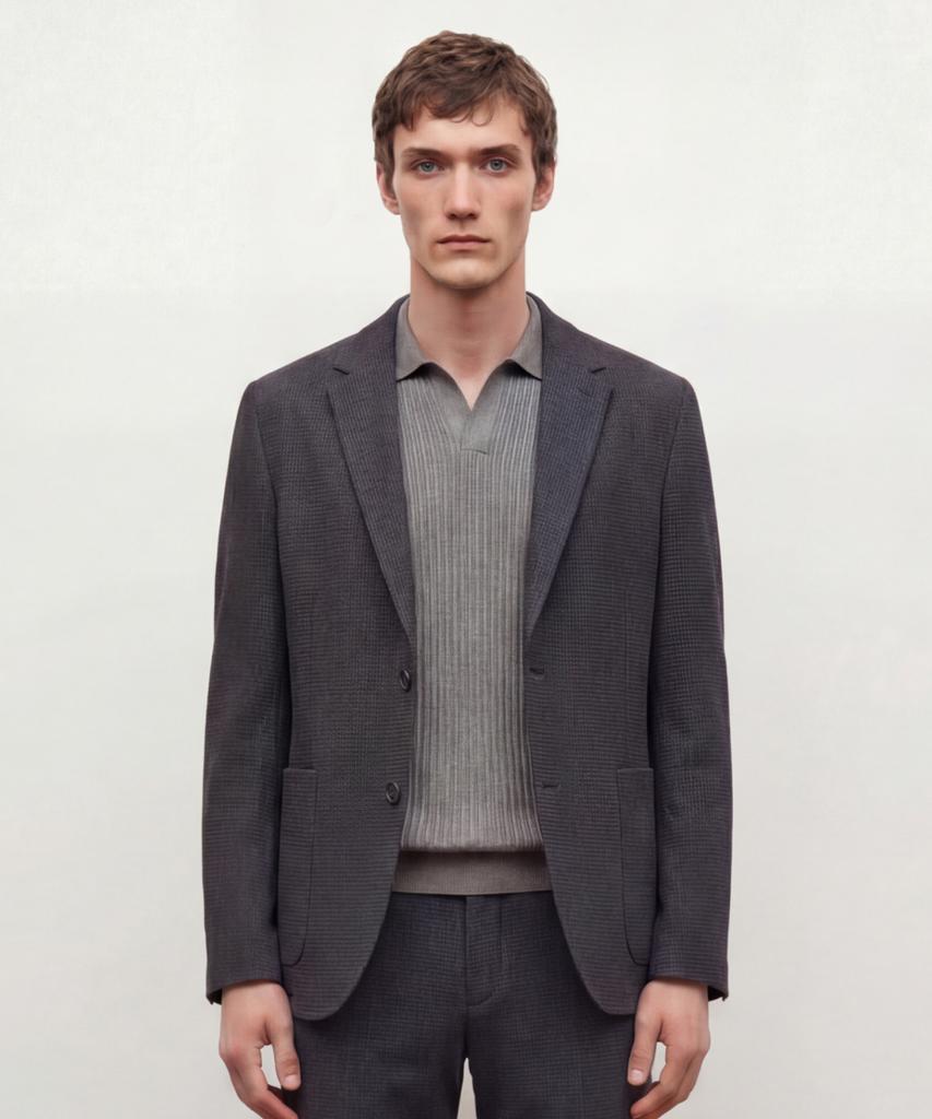 Jillstuart Newyork Men Summer Texture Setup Jacket - Dark Grey (Jnja6B385G3)