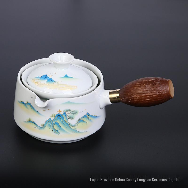 Xiaokang Portable Quick-Brew Travel Tea Set with Automatic Teapot