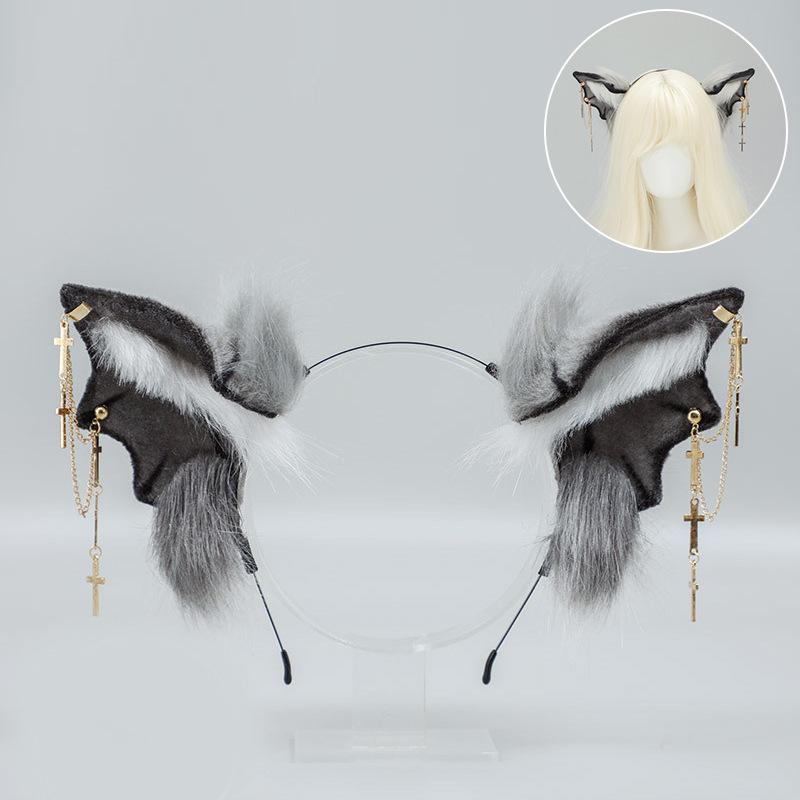 Halloween vampire bat beast ear headband little devil tail cos props subculture beast ear tail suit