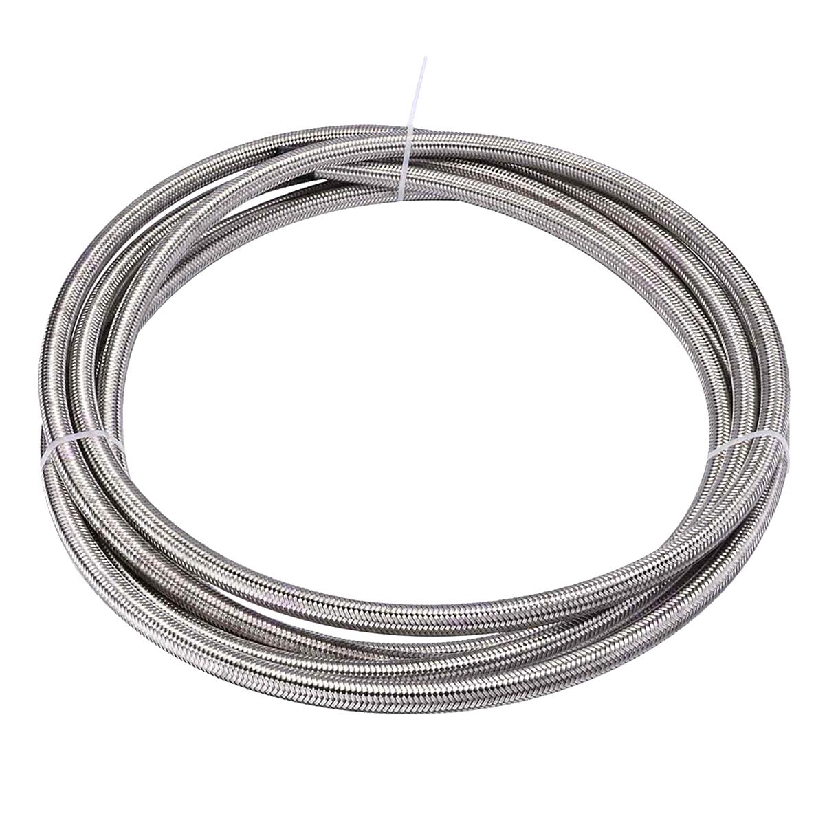 

1m 6AN Fuel Line Hose AN6 5/16 Stainless Steel Braided Fuel Hose CPE Oil Gas Cooler Hose 5/16“Universal CPE Tube Oil Fuel Gas