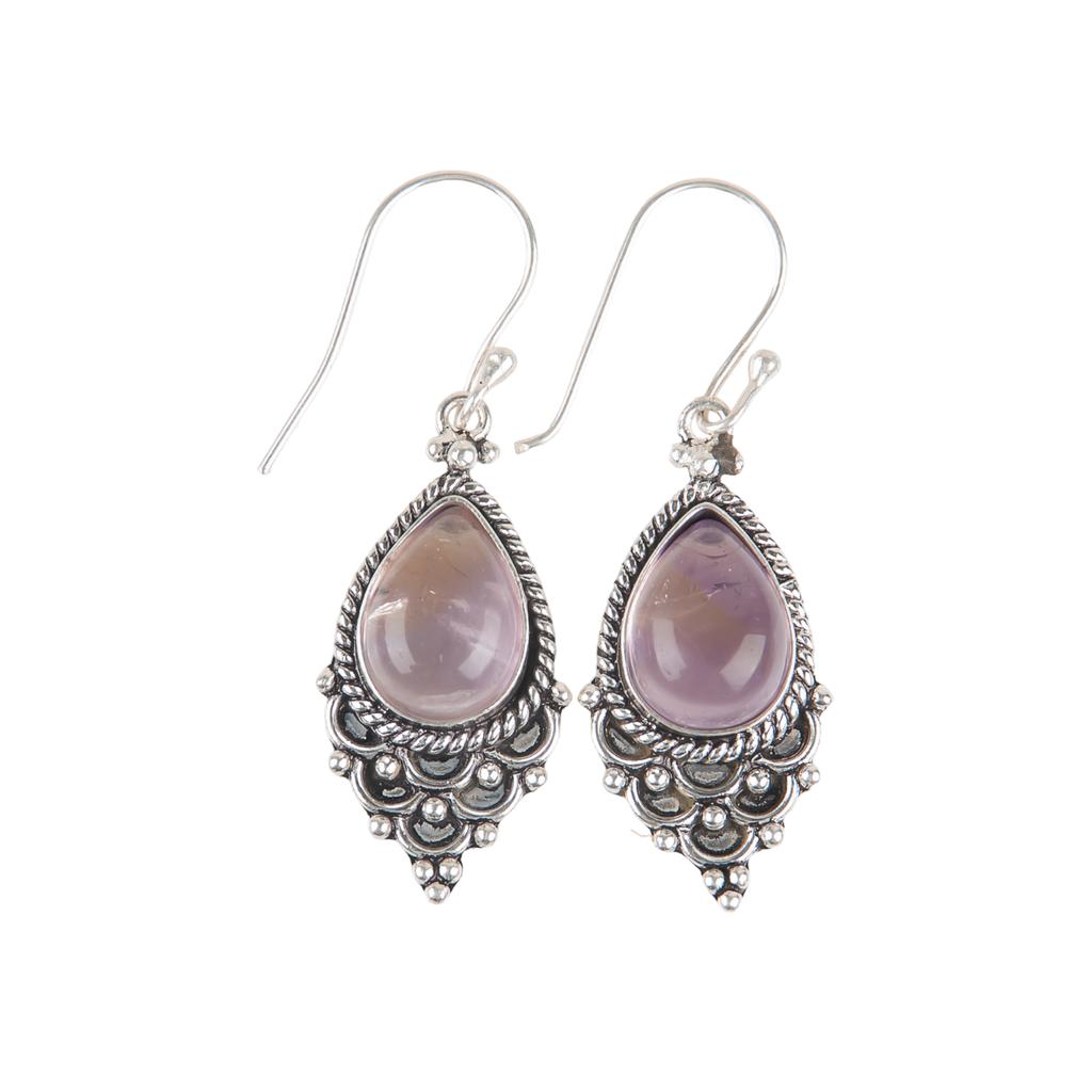 Rare Ametrine Gemstone 925 Sterling Silver Jewelry Handmade Dangle Earrings1.9" EE-85-20